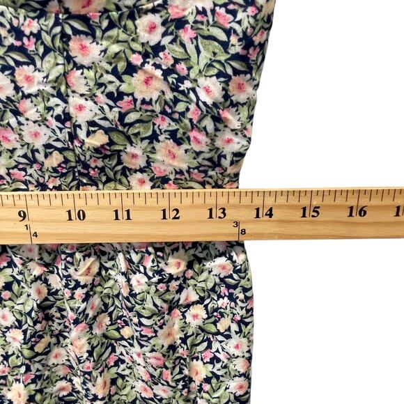 Lily Rose Floral Maxi Summer Dress Smocking Spaghetti Straps Molded Cups XL - Picture 7 of 8